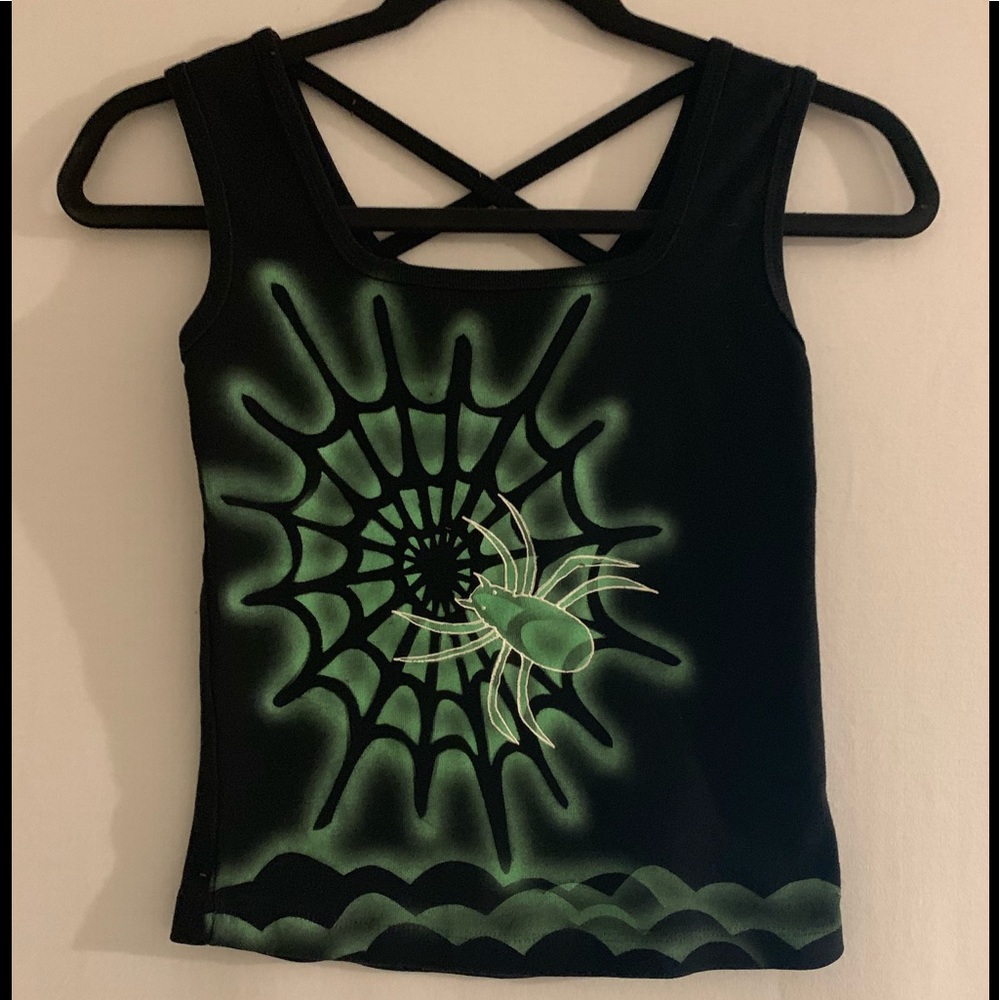 Spider Sleveless  Crisscross Girl Top Size 7/8